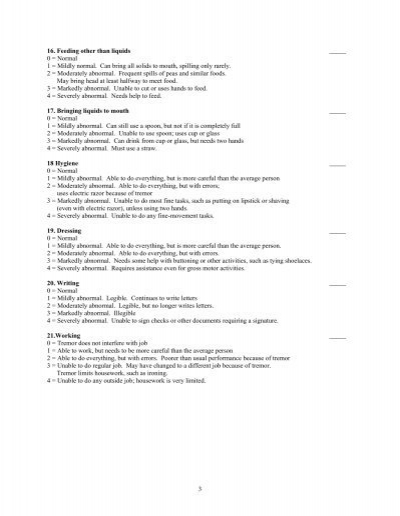 fahn tolosa marin tremor rating scale pdf document